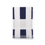 Beach towel made  from recycled cotton, 450 g/m2, 80 x 180cm blue colour top view