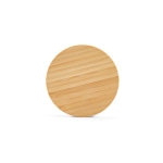 Round bamboo wireless charger, 15W natural colour second view