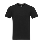 Unisex recycled cotton and polyester t-shirt, 160 g/m², Elevate NXT black colour