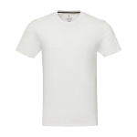 Unisex recycled cotton and polyester t-shirt, 160 g/m², Elevate NXT white colour