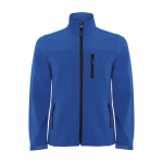 Promotional men’s polyester softshell jacket, 300 g/m², Roly royal blue colour