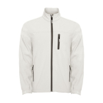 Promotional men’s polyester softshell jacket, 300 g/m², Roly off white colour