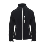 Women’s polyester and elastane softshell jacket, 300 g/m², Roly black colour