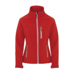 Women’s polyester and elastane softshell jacket, 300 g/m², Roly red colour