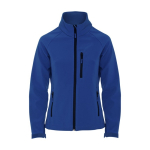 Women’s polyester and elastane softshell jacket, 300 g/m², Roly royal blue colour