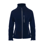 Women’s polyester and elastane softshell jacket, 300 g/m², Roly navy-blue colour