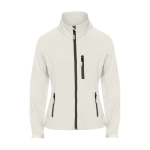 Women’s polyester and elastane softshell jacket, 300 g/m², Roly off white colour