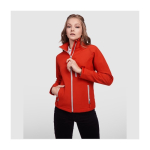 Women’s polyester and elastane softshell jacket, 300 g/m², Roly off white colour