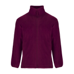 Men’s high-neck polyester fleece jacket, 300 g/m², Roly burgundy colour