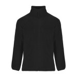 Men’s high-neck polyester fleece jacket, 300 g/m², Roly black colour