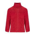 Men’s high-neck polyester fleece jacket, 300 g/m², Roly red colour