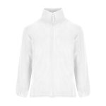 Men’s high-neck polyester fleece jacket, 300 g/m², Roly white colour