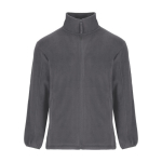 Men’s high-neck polyester fleece jacket, 300 g/m², Roly dark grey colour