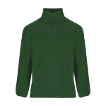 Men’s high-neck polyester fleece jacket, 300 g/m², Roly bottle green colour