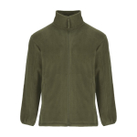 Men’s high-neck polyester fleece jacket, 300 g/m², Roly dark green colour