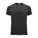 Children’s 100% polyester technical t-shirt, 135 g/m², Roly black colour