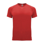 Children’s 100% polyester technical t-shirt, 135 g/m², Roly red colour