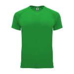 Children’s 100% polyester technical t-shirt, 135 g/m², Roly apple green colour