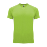 Children’s 100% polyester technical t-shirt, 135 g/m², Roly lime colour