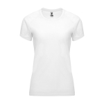 Women’s 100% polyester technical t-shirt, 135 g/m², Roly white colour