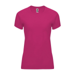 Women’s 100% polyester technical t-shirt, 135 g/m², Roly fuchsia colour