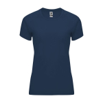 Women’s 100% polyester technical t-shirt, 135 g/m², Roly navy-blue colour