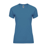 Women’s 100% polyester technical t-shirt, 135 g/m², Roly dark blue colour