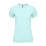 Women’s 100% polyester technical t-shirt, 135 g/m², Roly mint green colour