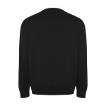 Unisex organic cotton and recycled polyester sweater, 300 g/m², Roly black colour