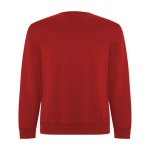 Unisex organic cotton and recycled polyester sweater, 300 g/m², Roly red colour