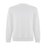 Unisex organic cotton and recycled polyester sweater, 300 g/m², Roly white colour