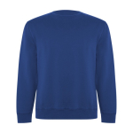 Unisex organic cotton and recycled polyester sweater, 300 g/m², Roly royal blue colour