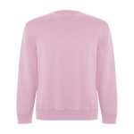 Unisex organic cotton and recycled polyester sweater, 300 g/m², Roly light pink colour