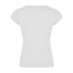 Women’s v-neck cotton t-shirt, 200 g/m², Roly white colour