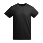 Men’s organic cotton jersey t-shirt, 175 g/m², Roly black colour