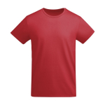 Men’s organic cotton jersey t-shirt, 175 g/m², Roly red colour