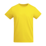 Men’s organic cotton jersey t-shirt, 175 g/m², Roly yellow colour