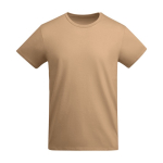 Men’s organic cotton jersey t-shirt, 175 g/m², Roly russet colour