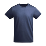 Men’s organic cotton jersey t-shirt, 175 g/m², Roly navy-blue colour