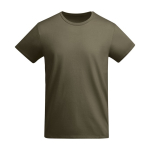 Men’s organic cotton jersey t-shirt, 175 g/m², Roly military green colour