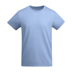 Men’s organic cotton jersey t-shirt, 175 g/m², Roly light blue colour