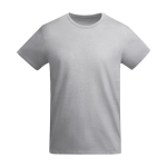 Men’s organic cotton jersey t-shirt, 175 g/m², Roly heather light grey colour