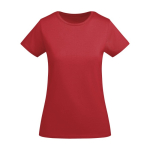 Women’s organic cotton jersey t-shirt, 175 g/m², Roly red colour