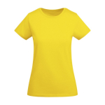 Women’s organic cotton jersey t-shirt, 175 g/m², Roly yellow colour