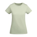 Women’s organic cotton jersey t-shirt, 175 g/m², Roly mist green colour