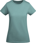 Women’s organic cotton jersey t-shirt, 175 g/m², Roly aquamarine colour