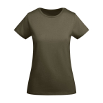 Women’s organic cotton jersey t-shirt, 175 g/m², Roly military green colour