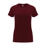 Women’s 100% cotton jersey t-shirt, 170 g/m², Roly burgundy colour