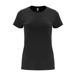 Women’s 100% cotton jersey t-shirt, 170 g/m², Roly black colour