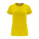 Women’s 100% cotton jersey t-shirt, 170 g/m², Roly yellow colour